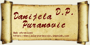 Danijela Puranović vizit kartica